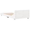 vidaXL fehér tömör fenyőfa ágy matrac nélkül 75 x 190 cm