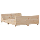 vidaXL tömör fenyőfa ágykeret ágy matrac nélkül 120 x 200 cm