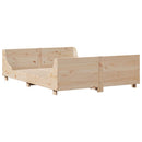 vidaXL tömör fenyőfa ágykeret ágy matrac nélkül 120 x 200 cm