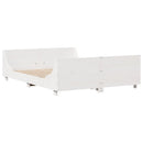 vidaXL fehér tömör fenyőfa ágy matrac nélkül 120 x 200 cm