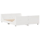 vidaXL fehér tömör fenyőfa ágy matrac nélkül 120 x 200 cm
