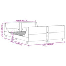 vidaXL viaszbarna tömör fenyőfa ágy matrac nélkül 120 x 200 cm