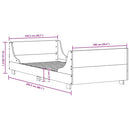 vidaXL tömör fenyőfa ágy matrac nélkül 100 x 200 cm