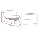 vidaXL viaszbarna tömör fenyőfa ágy matrac nélkül 100 x 200 cm