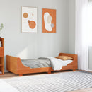 vidaXL viaszbarna tömör fenyőfa ágy matrac nélkül 100 x 200 cm