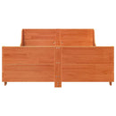 vidaXL viaszbarna tömör fenyőfa ágy matrac nélkül 120 x 190 cm