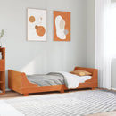 vidaXL viaszbarna tömör fenyőfa ágy matrac nélkül 90 x 190 cm