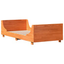 vidaXL viaszbarna tömör fenyőfa ágy matrac nélkül 75 x 190 cm