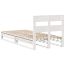 vidaXL fehér tömör fenyőfa ágy matrac nélkül 90 x 200 cm