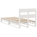 vidaXL fehér tömör fenyőfa ágy matrac nélkül 100 x 200 cm