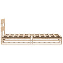 vidaXL tömör fenyőfa ágy matrac nélkül 75 x 190 cm