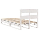 vidaXL fehér tömör fenyőfa ágy matrac nélkül 75 x 190 cm