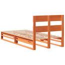 vidaXL viaszbarna tömör fenyőfa ágy matrac nélkül 75 x 190 cm