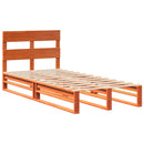 vidaXL viaszbarna tömör fenyőfa ágy matrac nélkül 90 x 190 cm