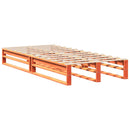 vidaXL viaszbarna tömör fenyőfa ágy matrac nélkül 90 x 190 cm