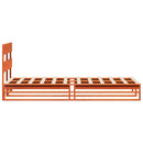 vidaXL viaszbarna tömör fenyőfa ágy matrac nélkül 90 x 190 cm