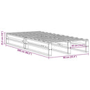 vidaXL fehér tömör fenyőfa ágy matrac nélkül 90 x 200 cm