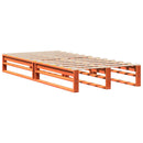 vidaXL viaszbarna tömör fenyőfa ágy matrac nélkül 100 x 200 cm