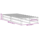 vidaXL viaszbarna tömör fenyőfa ágy matrac nélkül 100 x 200 cm