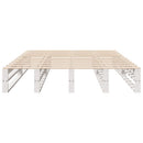 vidaXL fehér tömör fenyőfa ágy matrac nélkül 120 x 200 cm