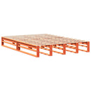vidaXL viaszbarna tömör fenyőfa ágy matrac nélkül 150 x 200 cm