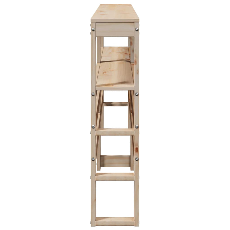vidaXL tömör fenyőfa fejtámla polcokkal 180 cm