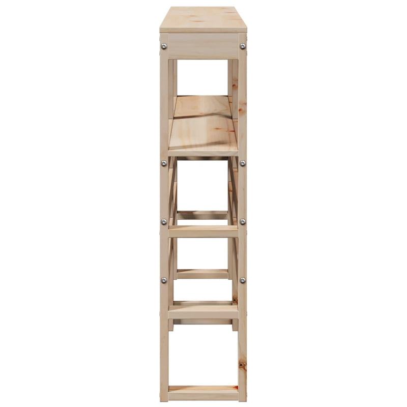 vidaXL tömör fenyőfa fejtámla polcokkal 160 cm