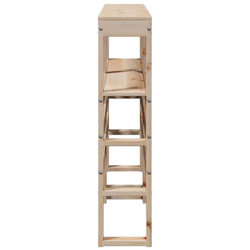 vidaXL tömör fenyőfa fejtámla polcokkal 150 cm