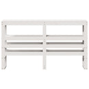 vidaXL fehér tömör fenyőfa fejtámla polcokkal 120 cm