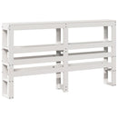 vidaXL fehér tömör fenyőfa fejtámla polcokkal 120 cm