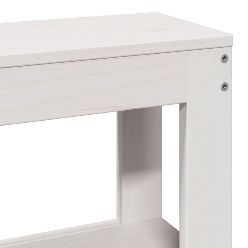 vidaXL fehér tömör fenyőfa fejtámla polcokkal 75 cm