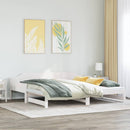 vidaXL fehér tömör fenyőfa kihúzható kanapéágy 90 x 200 cm