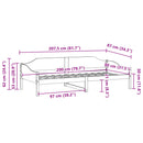 vidaXL fehér tömör fenyő ágykeret matrac nélkül 80 x 200 cm
