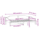 vidaXL fehér tömör fenyőfa ágy matrac nélkül 90 x 200 cm