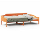 vidaXL viaszbarna tömör fenyőfa ágy matrac nélkül 90 x 200 cm