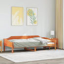 vidaXL viaszbarna tömör fenyőfa ágy matrac nélkül 90 x 200 cm