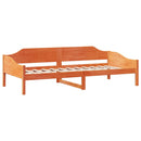 vidaXL viaszbarna tömör fenyőfa ágy matrac nélkül 90 x 190 cm