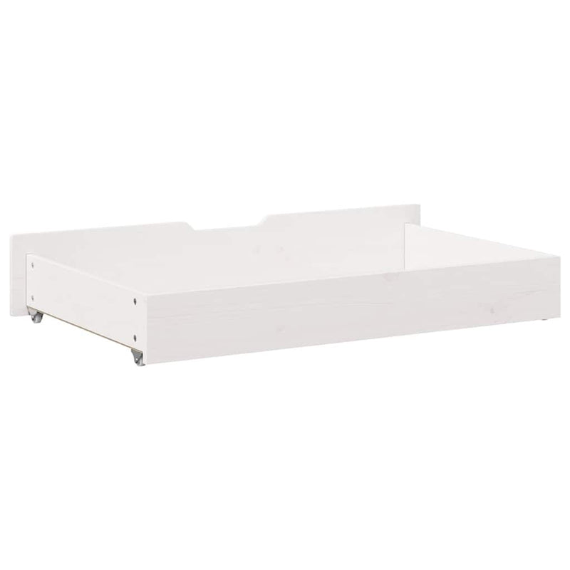 vidaXL 2 db fehér tömör fenyőfa ágy alatti fiók 90 x 55 x 17 cm