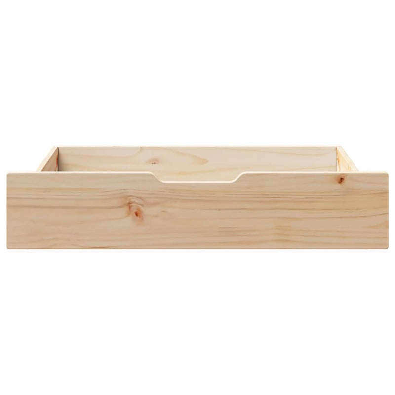 vidaXL 2 db tömör fenyőfa ágy alatti fiók kerékkel 85 x 55 x 17 cm