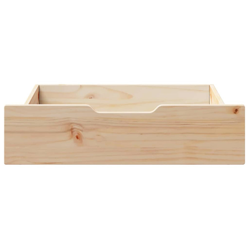 vidaXL 2 db tömör fenyőfa ágy alatti fiók kerekekkel 65 x 55 x 17 cm