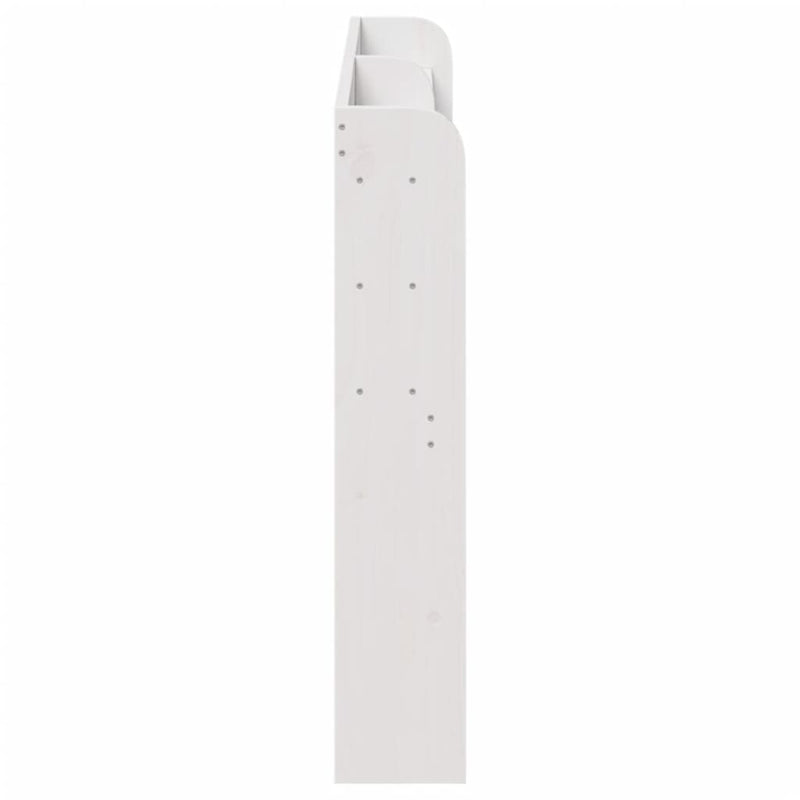 vidaXL fehér tömör fenyőfa fejtámla polcokkal 140 cm