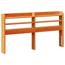 vidaXL viaszbarna tömör fenyőfa fejtámla polcokkal 140 cm