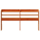 vidaXL viaszbarna tömör fenyőfa fejtámla polcokkal 120 cm