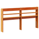 vidaXL viaszbarna tömör fenyőfa fejtámla polcokkal 120 cm