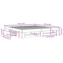 vidaXL szürke sonoma színű szerelt fa ágykeret matrac nélkül 180x200cm