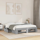 vidaXL szürke sonoma színű szerelt fa ágykeret matrac nélkül 160x200cm