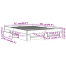 vidaXL sonoma tölgy színű szerelt fa ágykeret matrac nélkül 120x200 cm