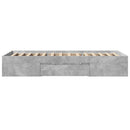 vidaXL betonszürke szerelt fa ágykeret 100 x 200 cm