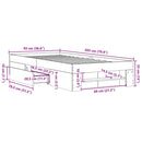 vidaXL sonoma tölgy színű szerelt fa ágykeret matrac nélkül 90x200 cm