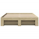 vidaXL sonoma tölgy színű szerelt fa ágykeret matrac nélkül 140x190 cm